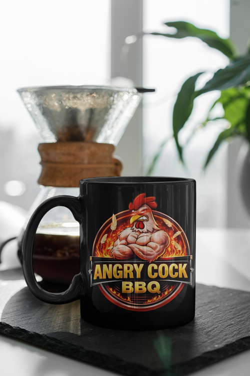 Angry Cock BBQ Coffee Mug
