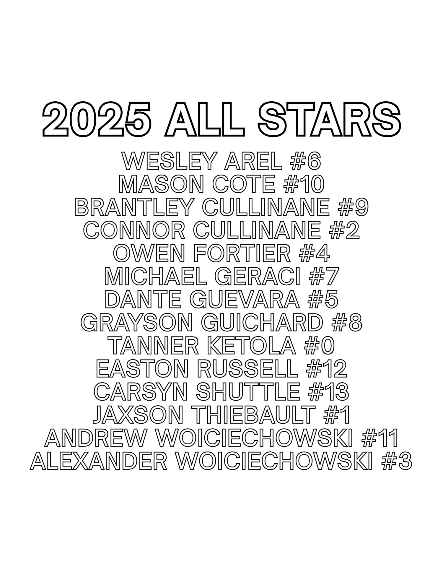 Mt Monadnock All Star Black Hoodies w/roster