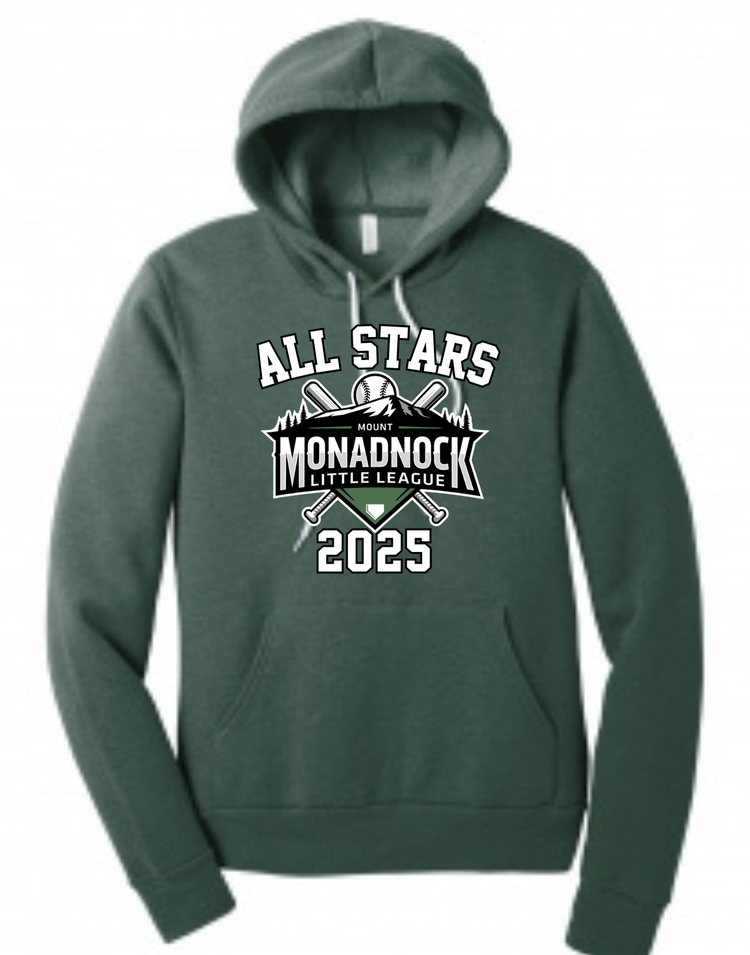 Mt Monadnock All Star Green Hoodies w/roster