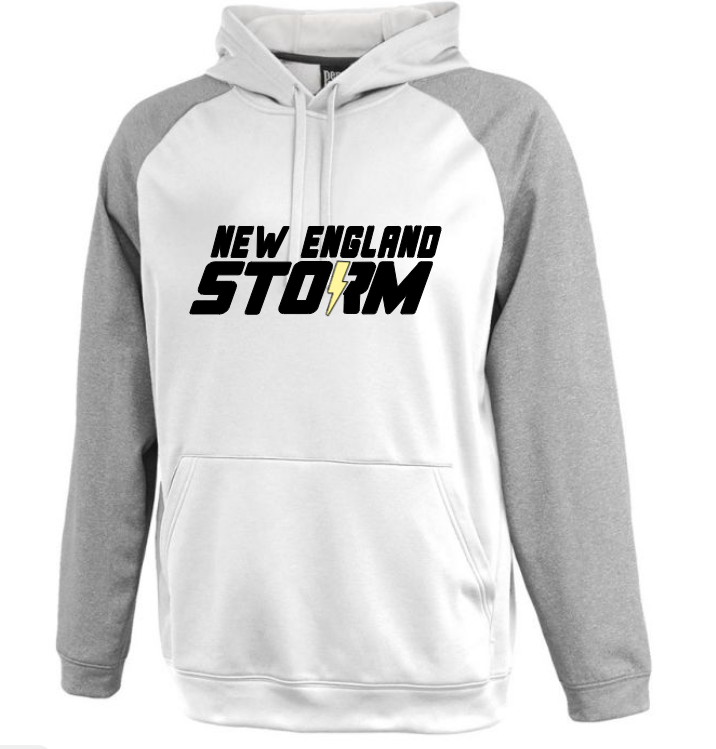 Storm Raglan Sleeve hoodie pink/yellow bolt