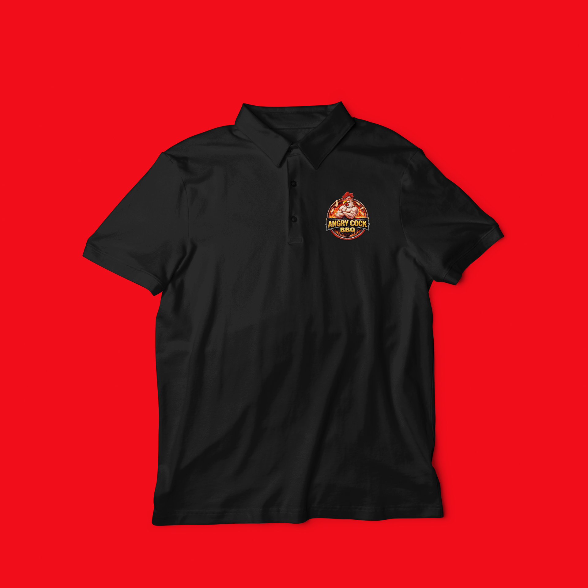 Angry Cock BBQ Polo