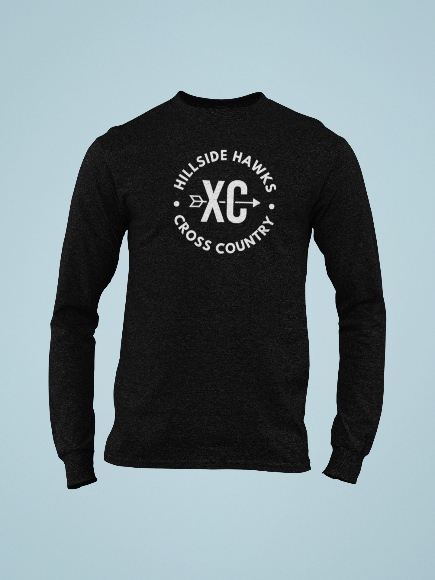 Hillside Hawks Cross Country Performance long sleeve Tee