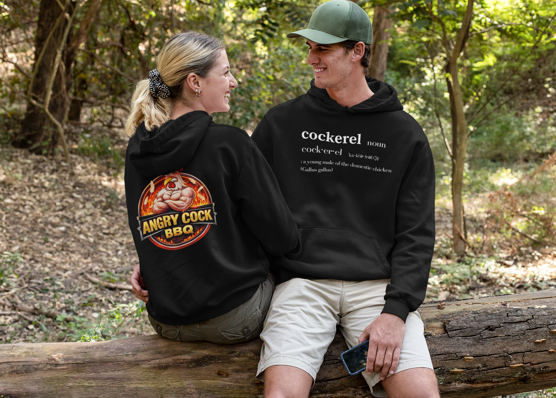 Angry Cock BBQ Definition Hoodie