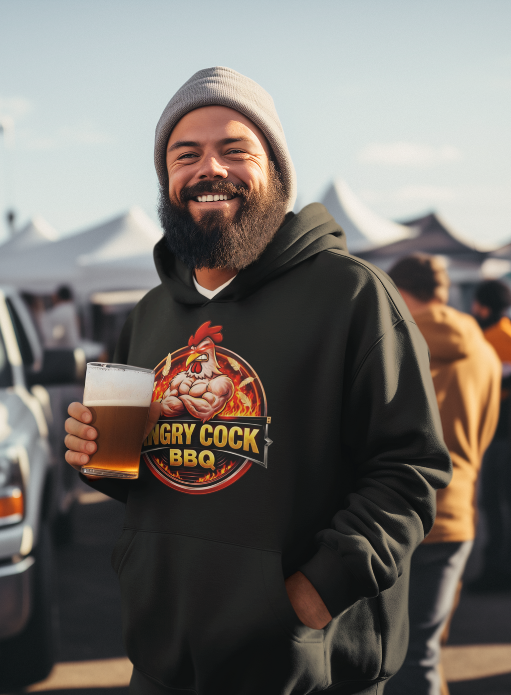Angry Cock BBQ Hoodie