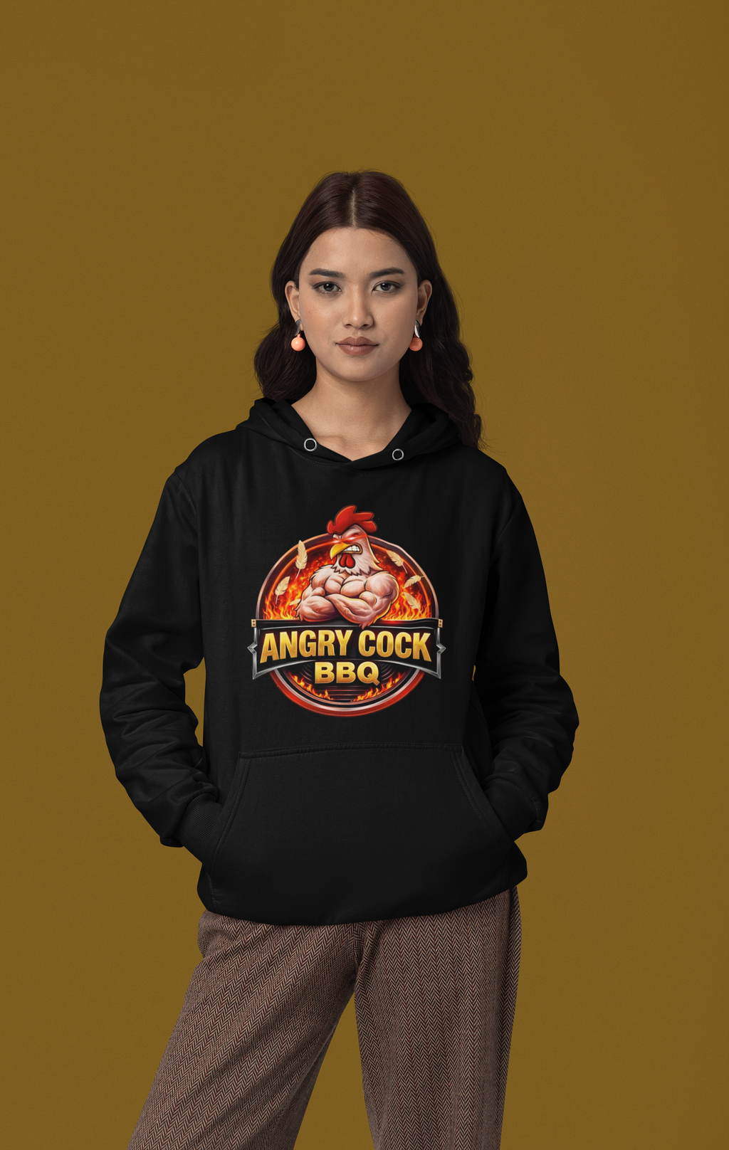 Angry Cock BBQ Hoodie