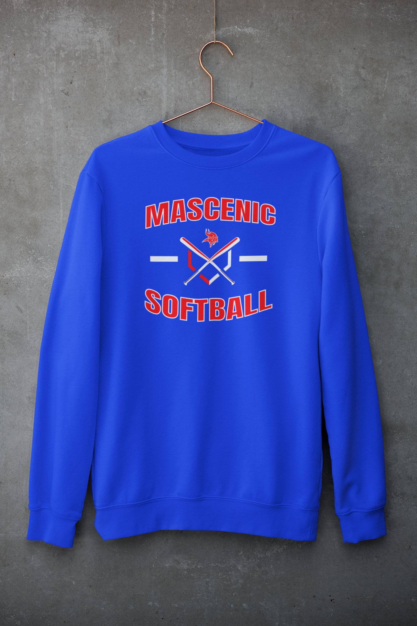 Mascenic Softball Cross Bats Crew Neck