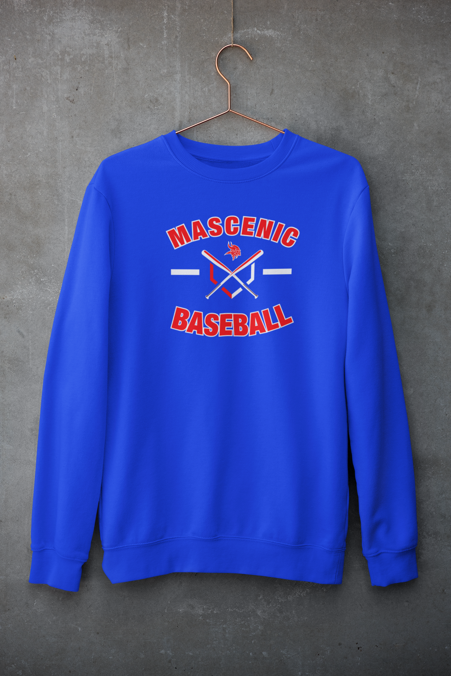 Mascenic Baseball Cross Bats Crew Neck