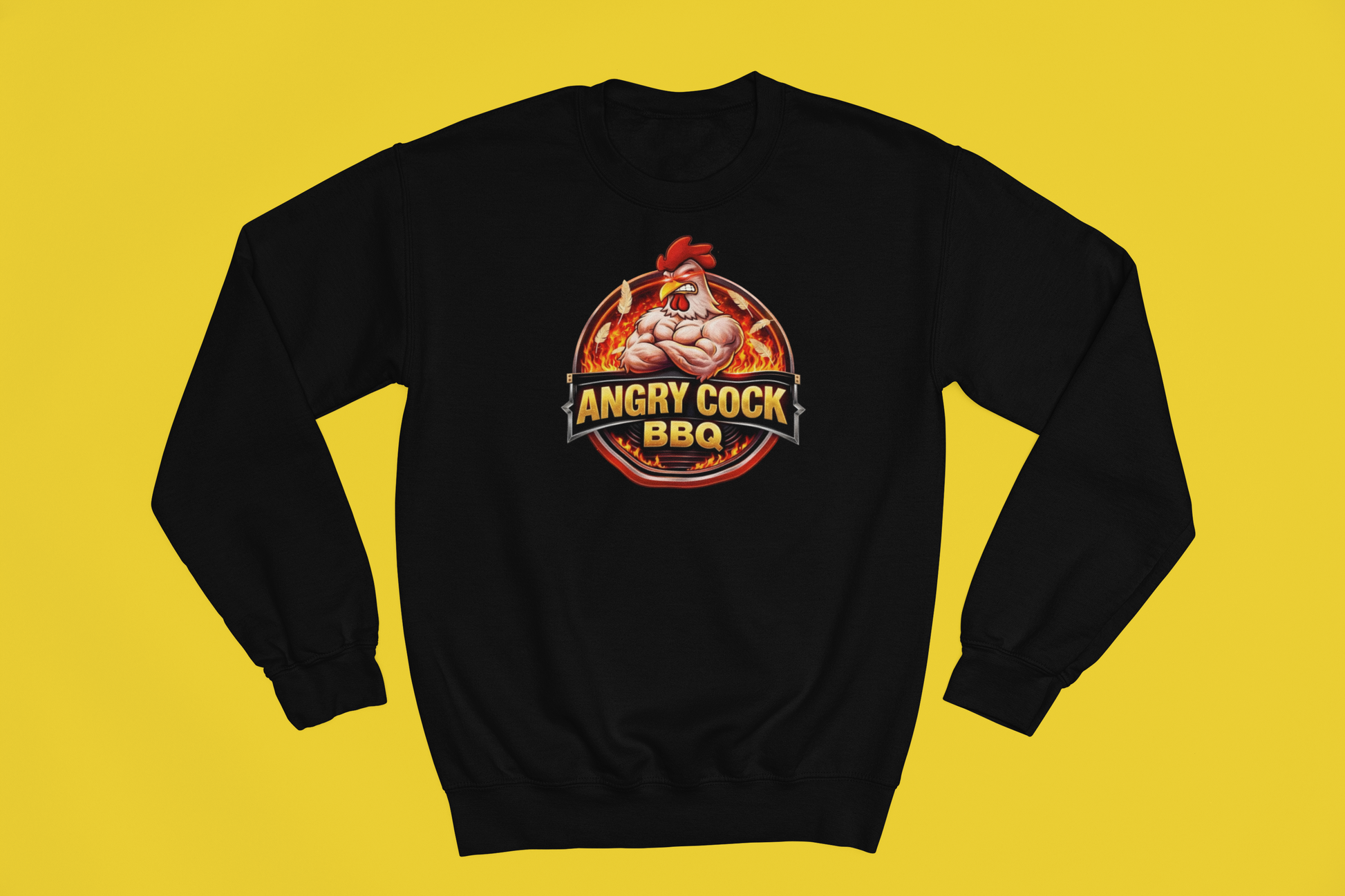 Angry Cock BBQ Crew Neck