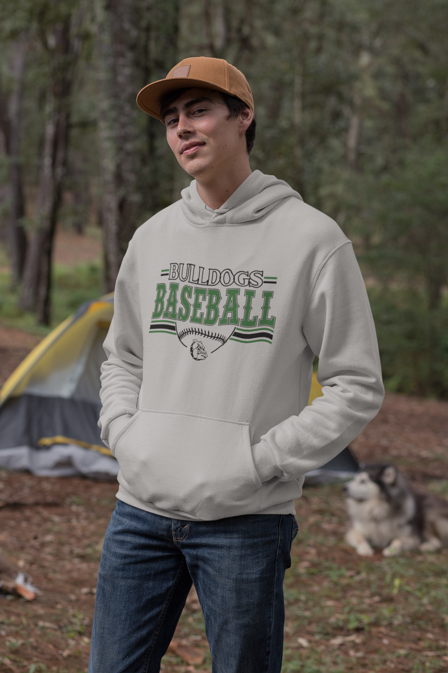 BOYNTON BULLDOGS MASCOTT BASEBALL HOODIE